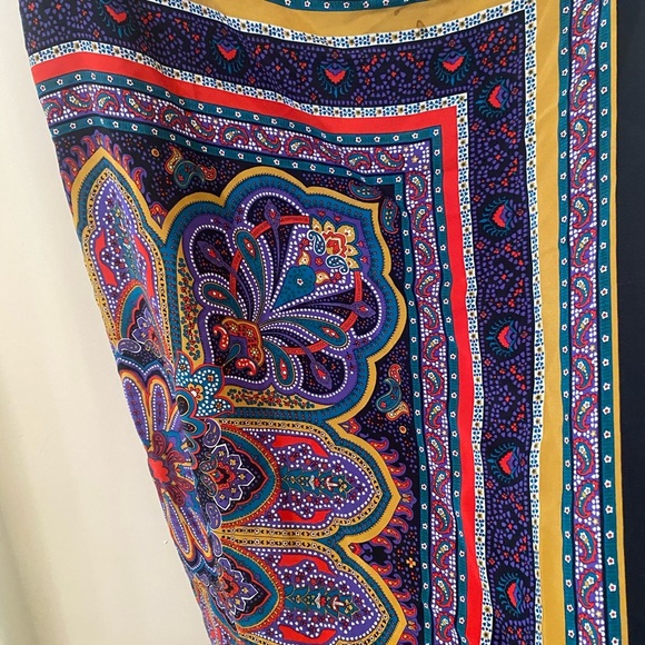 YVES SAINT LAURENT YSL PAISLEY SILK VINTAGE SCARF OLD MONEY LUXURY - Picture 5 of 7